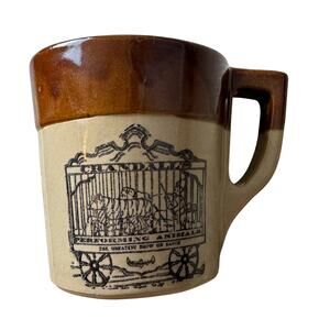 Holt Howard Coffee Mug Greatest Show On Earth Made in USA Brown Circus Oven